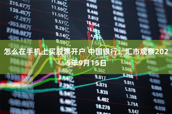 怎么在手机上买股票开户 中国银行：汇市观察2025年9月15日