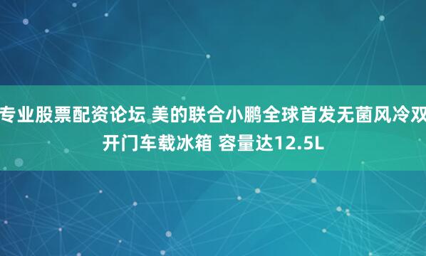 专业股票配资论坛 美的联合小鹏全球首发无菌风冷双开门车载冰箱 容量达12.5L